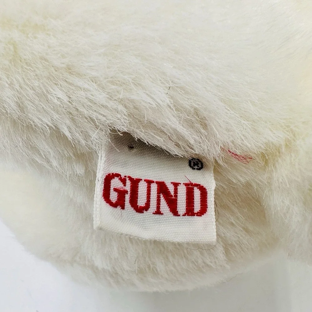 GUND 1982 White Puppy Dog Smooch Plush with Rattle Tail 10